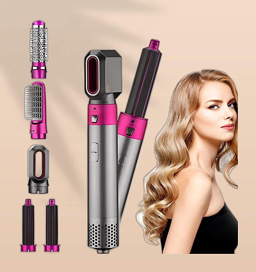 5-in-1 Automatic Hot Air Comb for Curling & Straightening