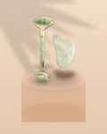 110g Xiu Yu White Jade Facial Roller Gua Sha Set